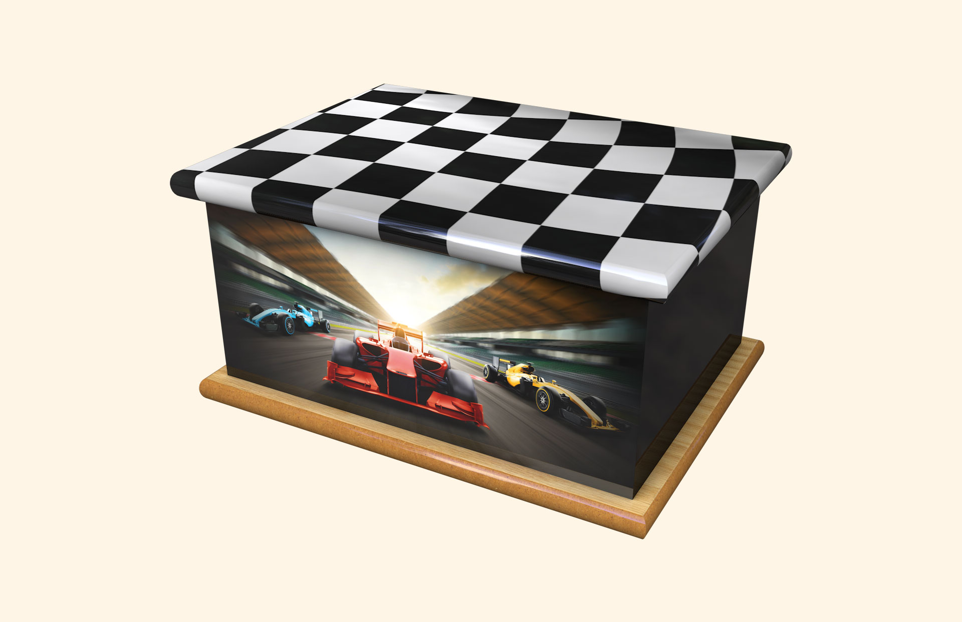 Last Lap adult ashes casket